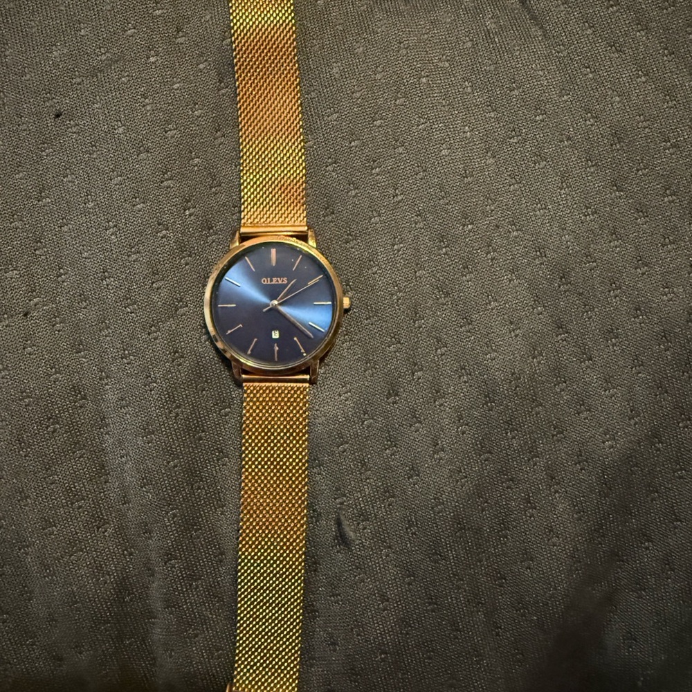 OLEVS Gold and Blue Watch